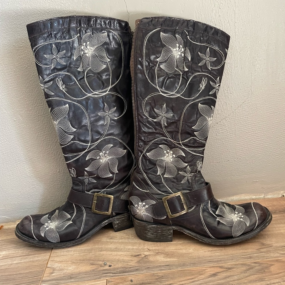 Old Gringo dark brown Zipper boots